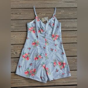 Love J Floral and Striped Romper Size Large